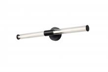 Lit Up Lighting LIT8324  BK-CL-3CCT - 32, 18 W 3 CCT LED vanity light in black finish with clear glass